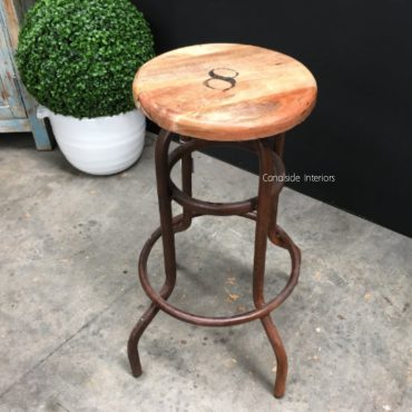 Elk Industrial Wood Top Stool