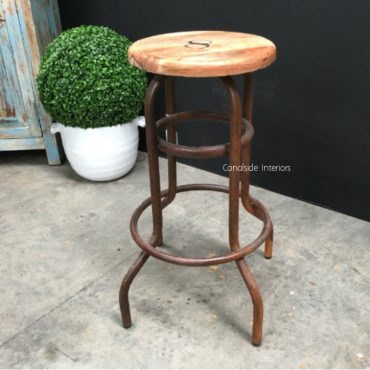 Elk Industrial Wood Top Stool