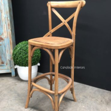 Cross Back Bar Stool