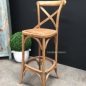 Cross Back Bar Stool
