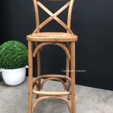 Cross Back Bar Stool