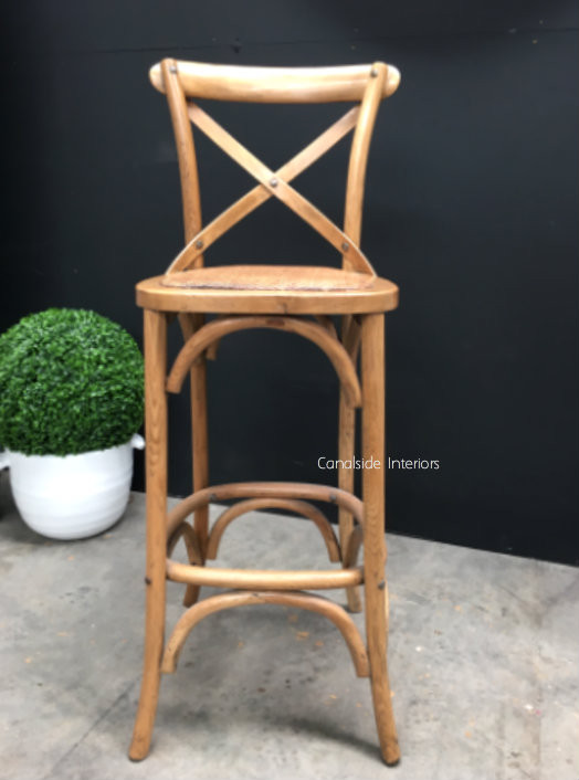 Cross Back Bar Stool