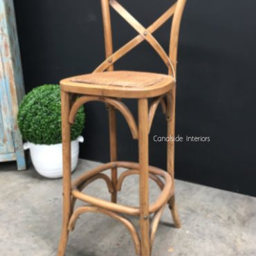 Cross Back Bar Stool