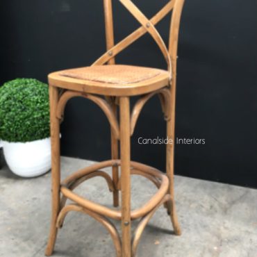 Cross Back Bar Stool