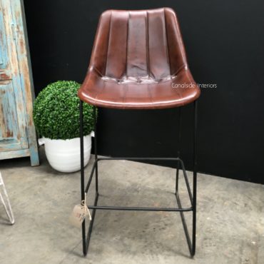 Linetti Leather Bar Stool