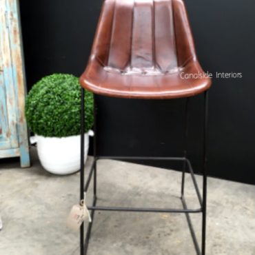 Linetti Leather Bar Stool