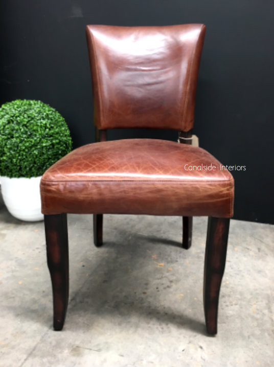 Cuba Aged Leather Dining Chair