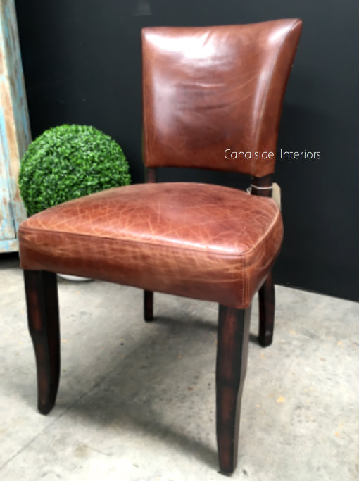 Cuba Aged Leather Dining Chair