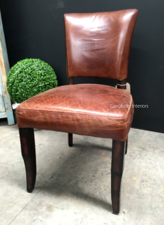 Cuba Aged Leather Dining Chair
