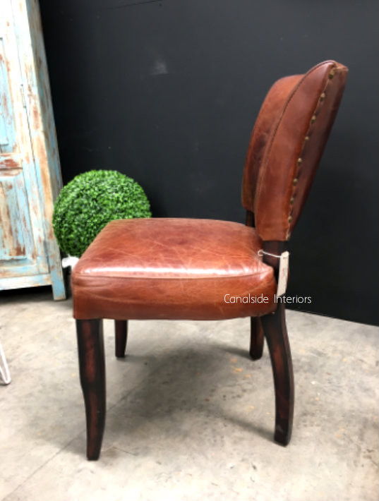 Cuba Aged Leather Dining Chair