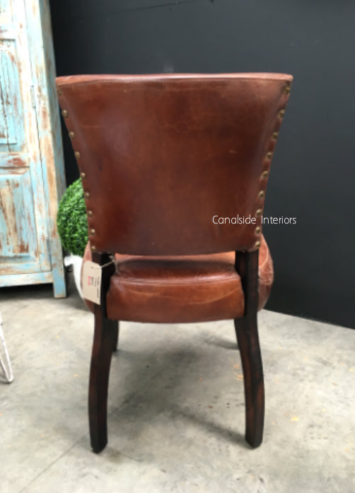 Cuba Aged Leather Dining Chair