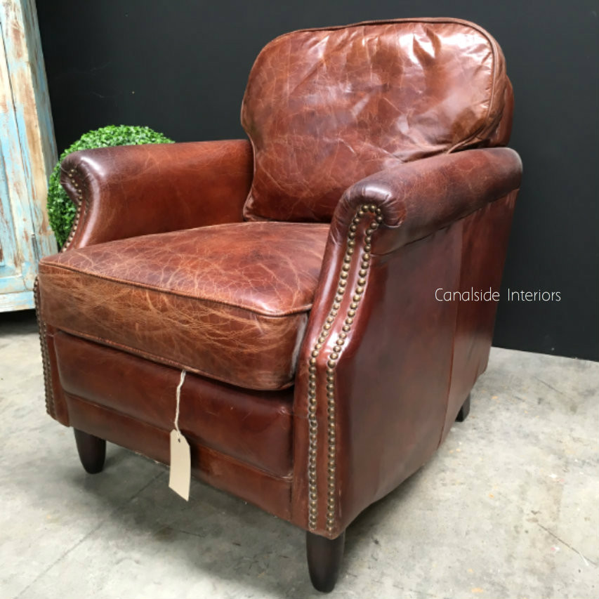 Kennedy Aged Leather Armchair