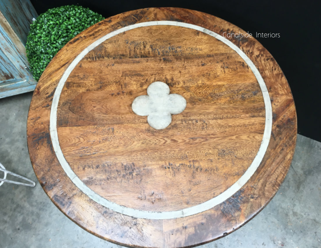 Greenwich Inlay Round Café Table Top