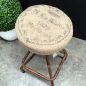 Sarah Industrial Stool with Hessian Seat