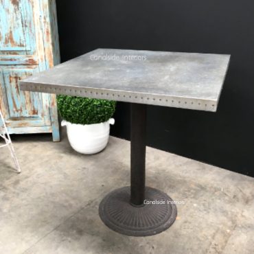 Cafe Table Top - Metal Style with exposed rivets - 70cm Square