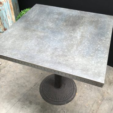 Cafe Table Top - Metal Style with exposed rivets - 70cm Square