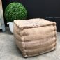 Square Zoe Hessian Ottoman