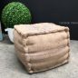 Square Zoe Hessian Ottoman