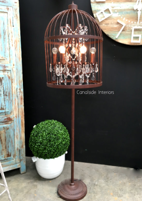 Vintage Birdcage Floor Lamp