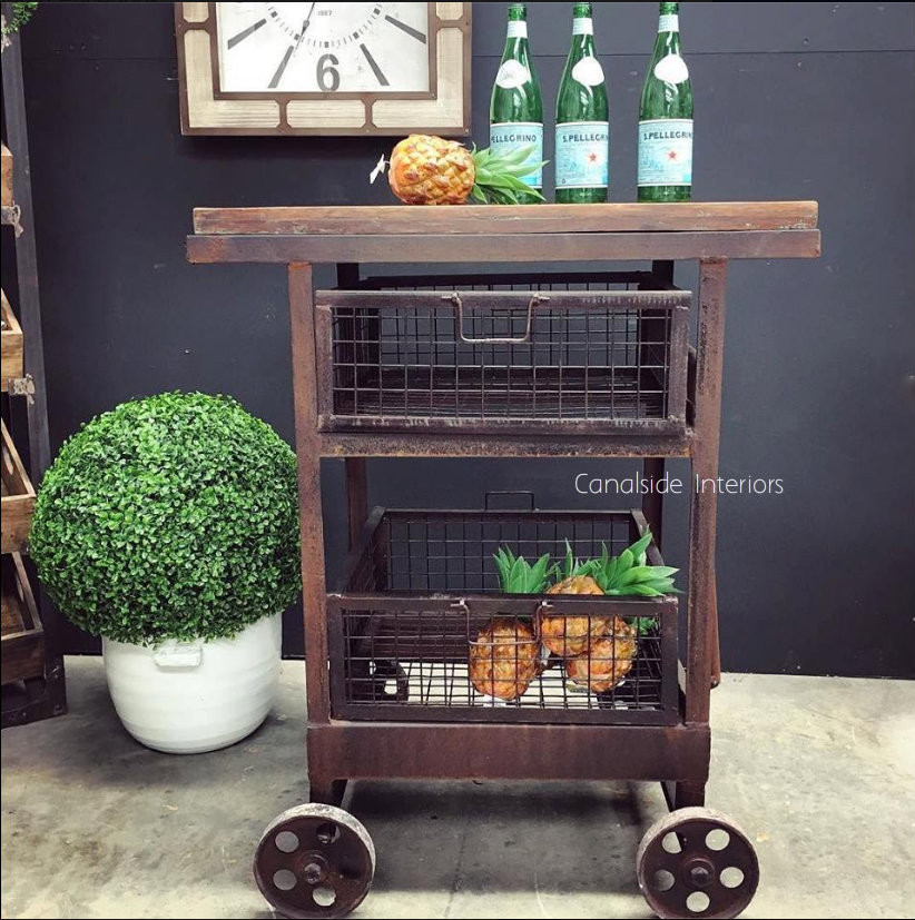 Tutti Frutti Industrial Island Workbench / Cart