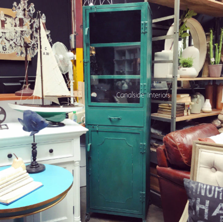 Dockyard Nautical Green Industrial Display Unit