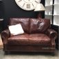 Sir William Aged Leather 2 Seater Sofa