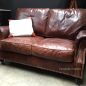 Sir William Aged Leather 2 Seater Sofa