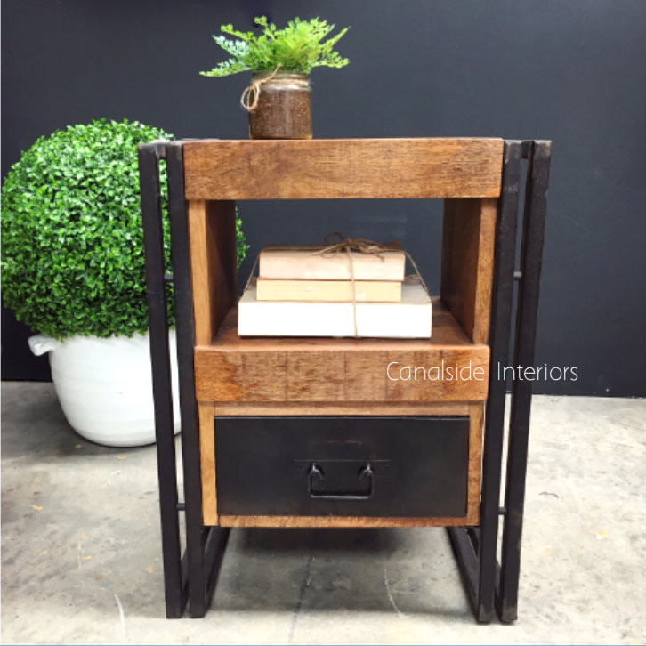 Cartage Industrial Side Table / Bedside