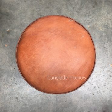 Deputy Aged Leather Ottoman / Stool