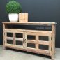 Adrift Rustic Coastal TV Unit/Sideboard with Glass Doors