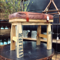 Pommel Leather Industrial Stool