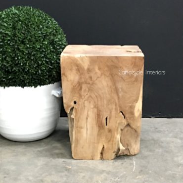 Square Organic Log Trunk Stools / Side Tables