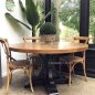 Artisan Parquetry Top Round Dining Table