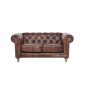 Pasadena Chesterfield 2-Seater Aged Leather Sofa