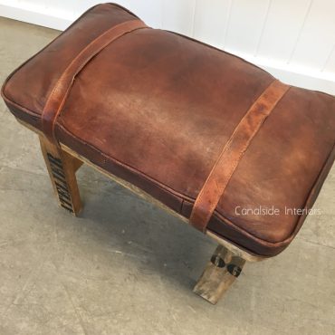 Pommel Leather Industrial Stool