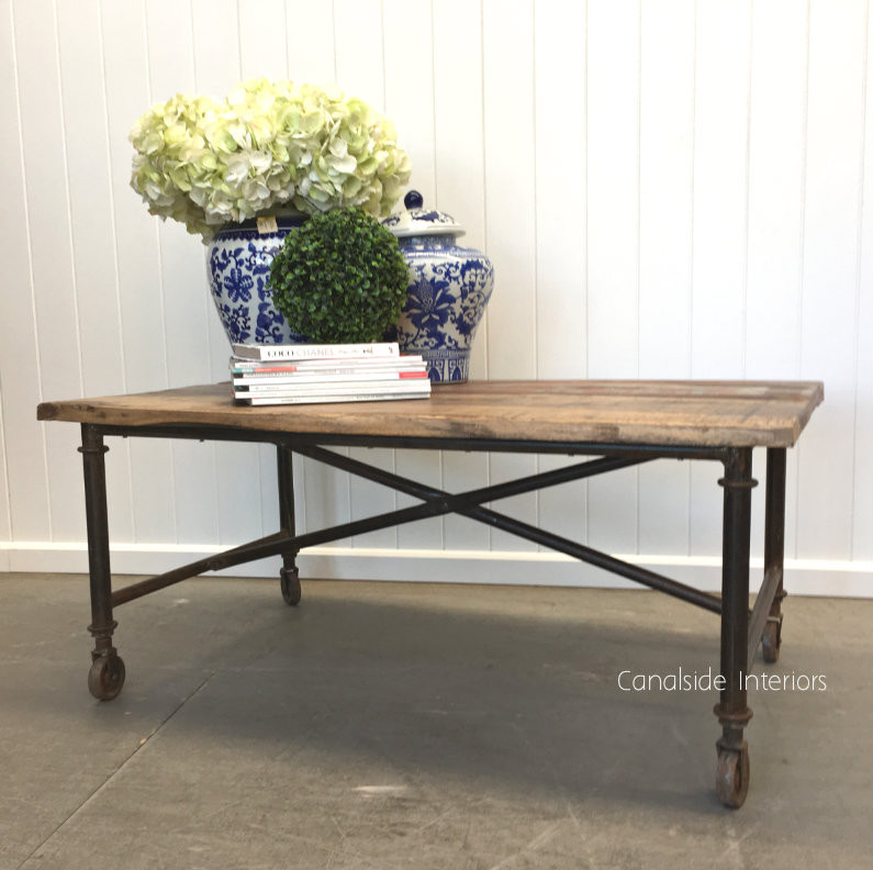 Patagonia Industrial Coffee Table on Castors