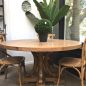 Artisan Parquetry Top Round Dining Table