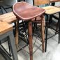 Hendricks Aged Leather Bar Stool