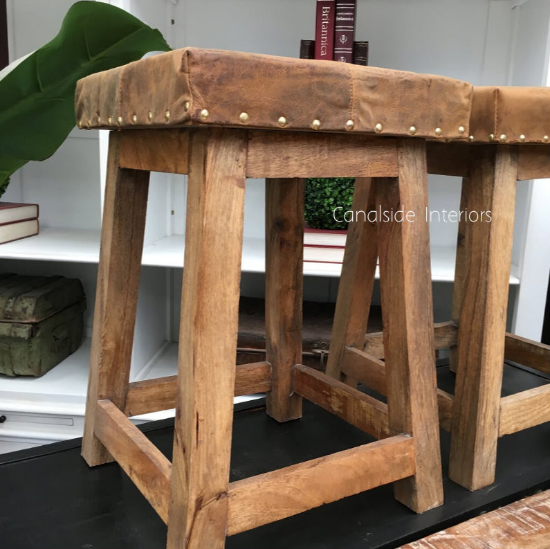 Bighetti Leather Stool