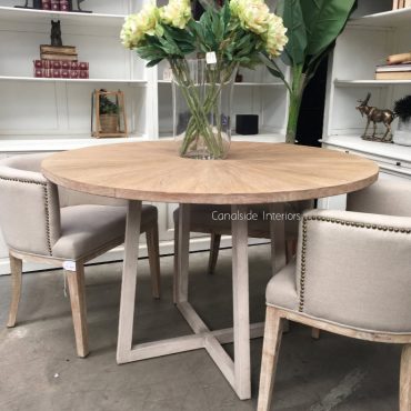 Downing Round Dining Table with Mosaic Top