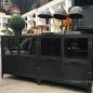Foundry 4 Door Industrial TV Sideboard with Upper Glass Doors