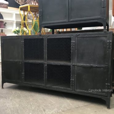 Foundry 4 Door Industrial TV Sideboard with Mesh Doors