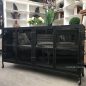 Foundry 4 Door Industrial TV Sideboard with Glass Doors