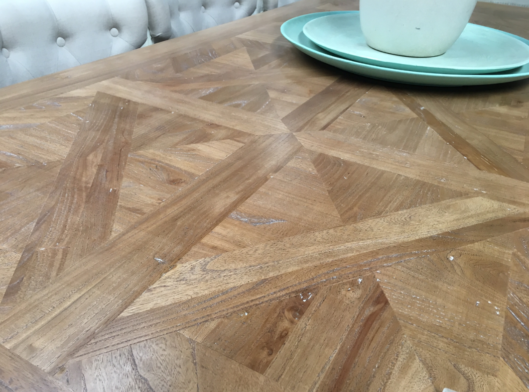 Artisan Parquetry Top Dining Table