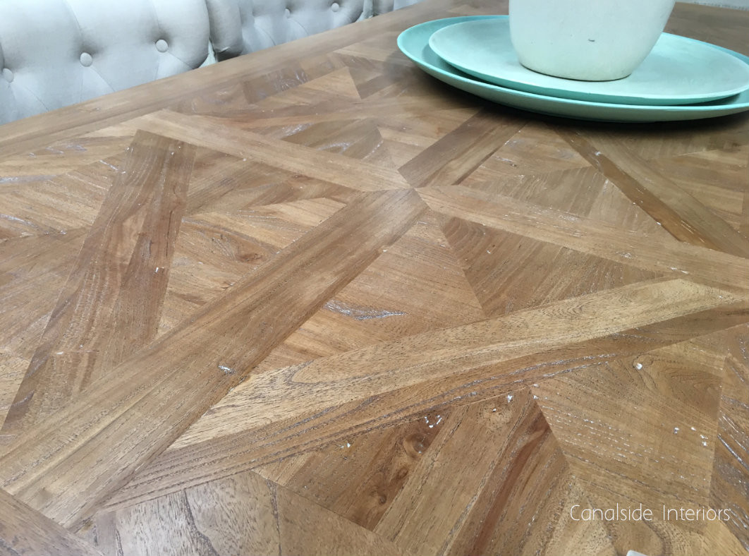 Artisan Parquetry Top Dining Table