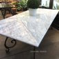 Peralta Dining Table with Carrara Marble Top