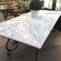 Peralta Dining Table with Carrara Marble Top