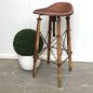 Hendricks Aged Leather Bar Stool