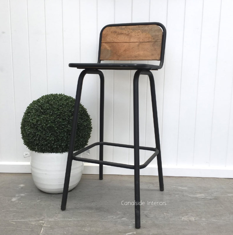Elementary Bar Stool with Back