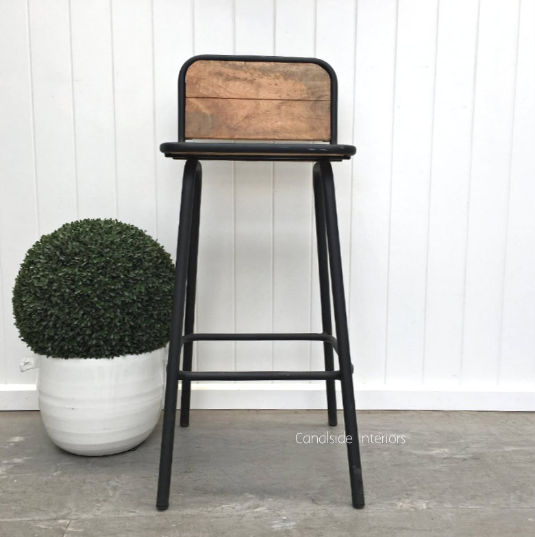 Elementary Bar Stool with Back